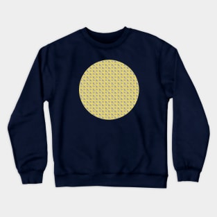 Fine Yellow Daisy Floral Pattern Circle Crewneck Sweatshirt